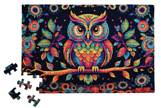 150 Pieces - Owl Mini Jigsaw Puzzle - By MicroPuzzle