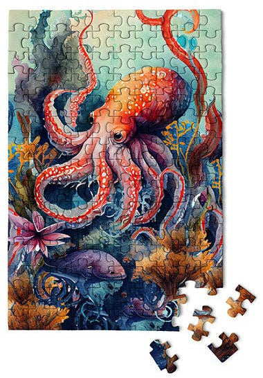150 Pieces - Octopus Mini Jigsaw Puzzle - By MicroPuzzle