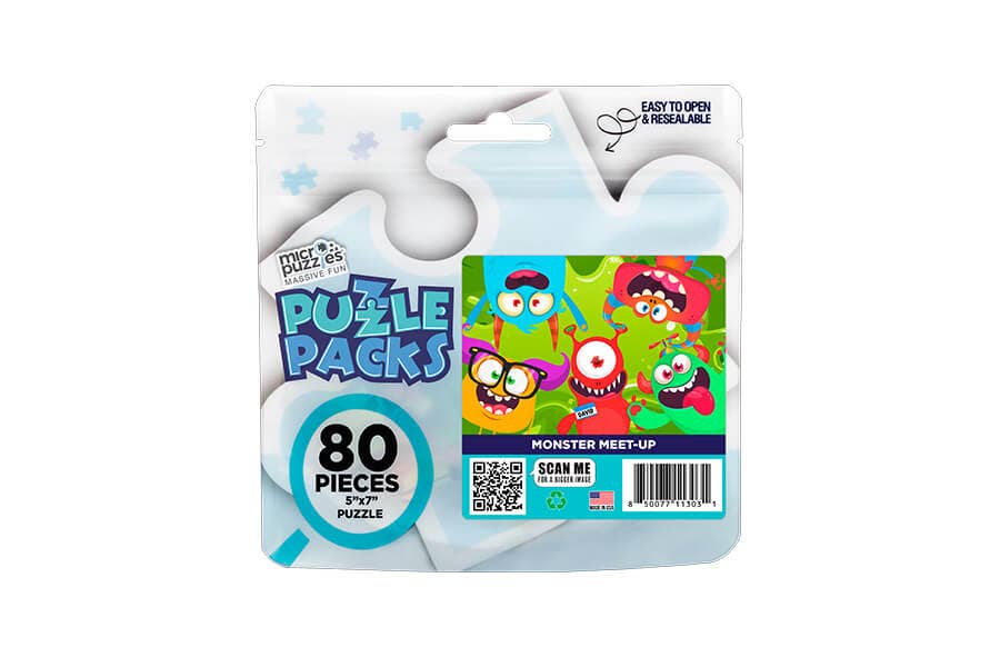 80 Pieces - Monster Meet-up Mini Jigsaw Puzzle - By MicroPuzzle
