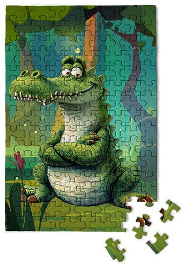 150 Pieces - See You Later Alligator Mini Jigsaw Puzzle - By MicroPuzzle