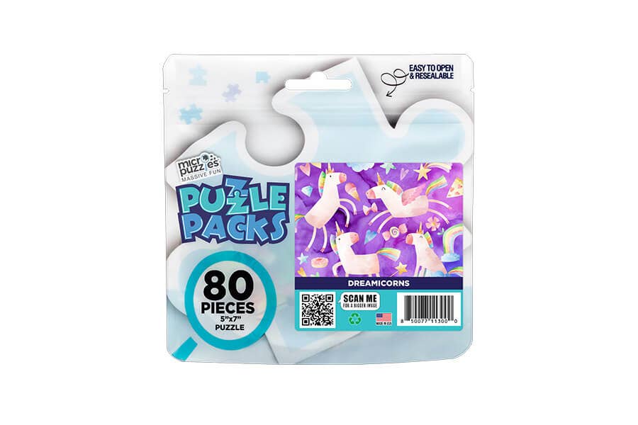 80 Pieces - Dreamicorns Unicorns Mini Jigsaw Puzzle - By MicroPuzzle