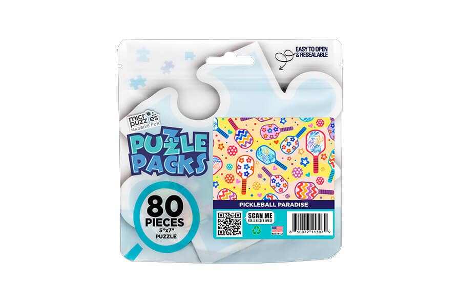 80 Pieces - Pickleball Paradise Mini Jigsaw Puzzle - By MicroPuzzle
